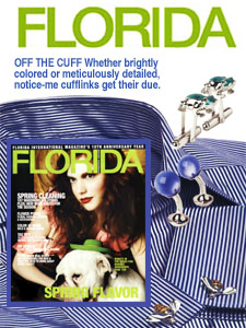 Jan Leslie Cufflinks as seen in Florida Magazine