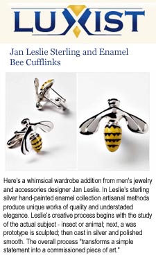 Jan Leslie Cufflinks as seen in Luxist