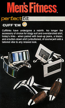 Jan Leslie Optical Cufflinks - as seen in Men's Fitness