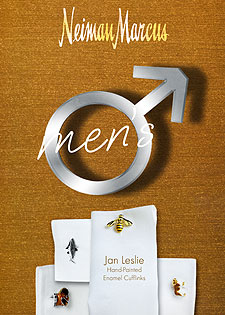 Jan Leslie Hand-painted Enamel Cufflinks as seen in Neiman Marcus 100 Anniversary catalogue