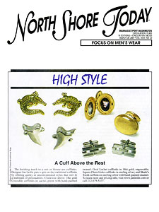 Jan Leslie Cufflinks - as seen in North Shore Today