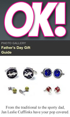 Jan Leslie Cufflinks as seen in OK magazine