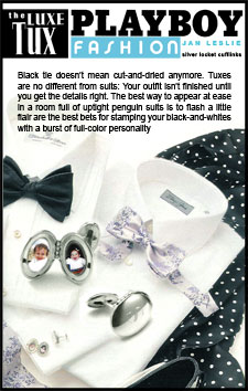 Jan Leslie Locket Cufflinks - as seen in Playboy