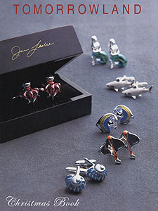 Jan Leslie Hand-painted Enamel Cufflinks as seen in Tomorrowland catalogue